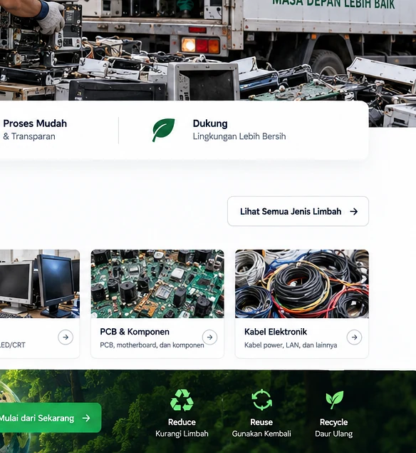 Proses dan material limbah kabel elektronik