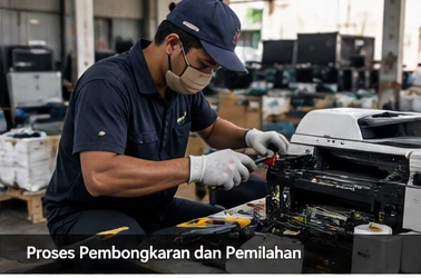 Proses daur ulang dalam proses pengelolaan limbah elektronik